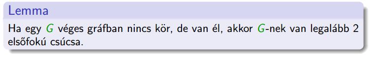 8. Fák Tételek, definíciók 108. Definiáld a fa fogalmát! 109.