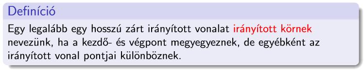 144. Definiáld az irányított út