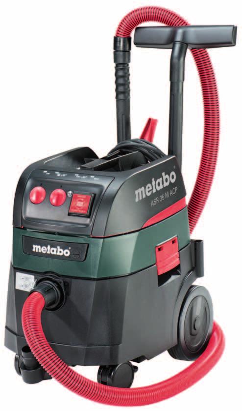 e a metabo PoRszívóK szünet nélkül tisztán tartanak asr 35 l acp asr 35 m acp asr 35 h acp 1400 wattos porszívó az l, m, h porosztályokban elektromágneses rázóegységgel és bekapcsoló automatikával,