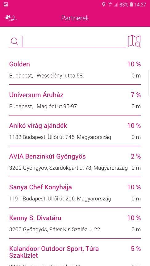 fejezet Bankkártyás vásárlás rögzítése) - Kijelentkezés - Nyelv és Ország kiválasztása 8 Partnerek Ezen az oldalon böngészhetünk a Termékpartnerek között, akik kedvezményt biztosítanak az SCnet-es