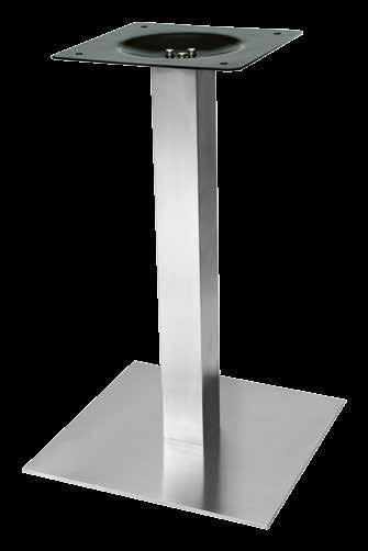 Strong központi asztallábak STRONG KÖZPONTI ASZTALLÁB 450 450 mm 275179 CSISZOLT NEMESACÉL +4 mm állítási lehetőség alsó rész masszív acél + nemesacél takaró elem