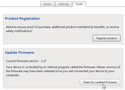 6 Firmware frissítése a Philips Songbird segítségével A Philips Songbird alkalmazás frissítéseket keres az interneten. A SOUNDDOT készüléket egy firmware-nek nevezett belső program vezérli.