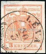 / Typography, on letter piece, handmade and machine-made paper, 3 and 6 krajcár value stamps with beautiful cancellations, the stamps are in
