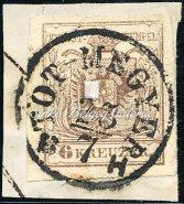 cancellations. 1850. Könyvnyomat, Tót-Megyer 33. tétel Kikiáltási ár: 6.000 Ft 1854. II. Zóna, II. latos levél, Pesth-Baja 32. tétel 1850.