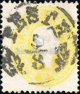 / Typography with embossed printing, 2 krajcár value, Szántó double circled cancellation, 500 Gp. 1861.