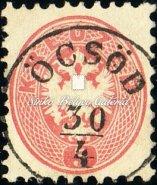 5 + 10 krajcár, 14 perforated stamps. Kikiáltási ár: 6.000 Ft 1864.04.21.