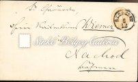 / Letter sent as a local printed matter, in Pesth, franked with 1864. 2 krajcár value 9½ perforated stamp. 1866.