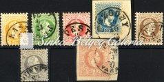 100-119 109. tétel 1867. Könyvnyomat, teljes sor 110. tétel Kikiáltási ár: 26.000 Ft 1867. Magyar Posta Romániában. 3 sld.