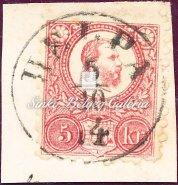 000 Ft 1871. Réznyomat, teljes sor, majdnem centrált bélyegekkel.