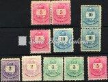 / Color-numbered krajcár issue, imperforated stamps in postal use. 1881. Színesszámú krajcáros 187. tétel Kikiáltási ár: 6.