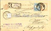 / Black-numbered krajcár issue, 8 krajcár value, 11½ and 12:11¾ perforation, color versions, incl. brown color. Falcos 1889.