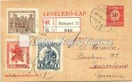 Magyar Tanácsköztársasági arcképek, számozott emléklap, sorozattal. / Portraits of Hungarian Soviet Republic, numbered memorial page with set. 1925.