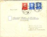 István III. 1+2+4 ﬁllér additional franking. 1934. LEHE-blokk 258. tétel 1933.05.17. Külföldre küldött levél, Csongrád Pu.
