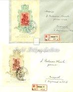 Külföldre küldött levél, Szombathely-Leipzig, Arcképek 2+4+6+20 ﬁlléres bélyeggel bérmentesítve.