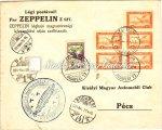 Légiposta expressz levél, Budapest-Wien, Arató-Parlament 3+5+6+15+50 ﬁlléres és Repülő posta 1 korona 50 ﬁllér + 4 korona 50 ﬁlléres bélyeggel bérmentesítve.