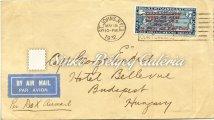 / Airmail letter, from Budapest to Praha, franked with Forint-Fillér 1 Ft stamp and Postatakarék 40 ﬁllér stamp. 1964. Légiposta levél Kikiáltási ár: 160.000 Ft Légiposta 1932.05.19. Légiposta levél, St.
