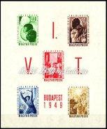 VIT (I.)-Budapest-Blokk 427. tétel Kikiáltási ár: 18.000 Ft 1949. Bélyegnap (22.)-L 426. tétel 1948.