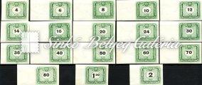 , set A, 21,8x18 mm picture size, top margin copies. Kikiáltási ár: 50.000 Ft 1953.
