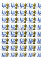 ), complete sheet, 5 stripes, unfolded. 1967. Bélyegnap (40.) - Aeroﬁla (II.)-L 459.