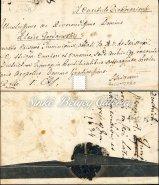 Bélyeg előtti levél, Tolna (keretes bélyegző)-wien, augusztus 8. érkezési bélyegzővel, teljes levéltartalommal, Andreas Bazant certiﬁkációval.