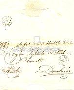 Bélyeg előtti levél, Diakovar (HR) - Gran 12. tétel Bélyeg előtti levelek / Prephilatelic covers 1849.12.27.