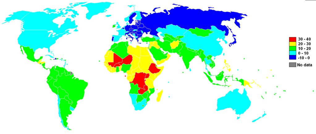 A természetes szaporodás vagy fogyás Természetes szaporodási / fogyási arányszám (natural growth / increase or