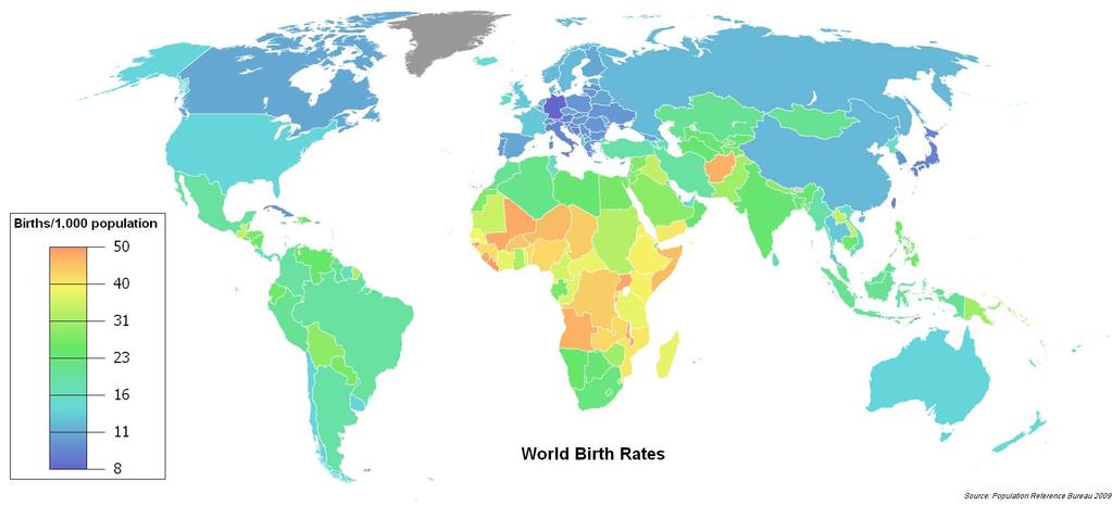Nyers élveszületési arányszám (natalitás,