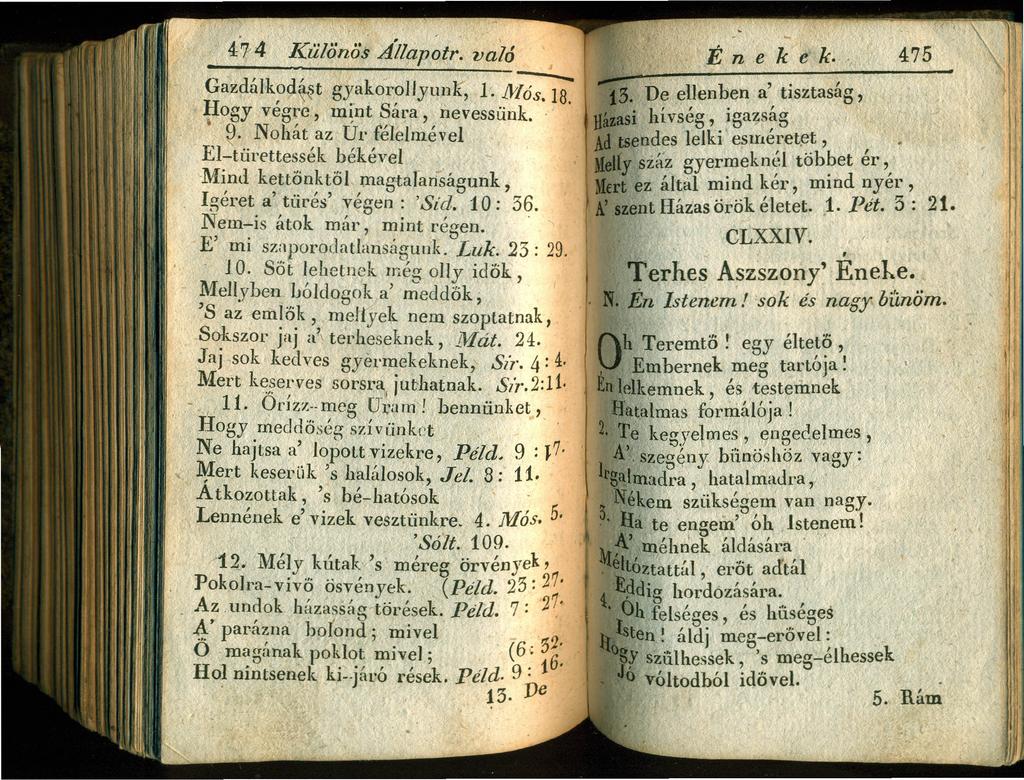 4'7-'4 Különös AÍlapotr. való Gazdálkod~t gyakorol1yunk, 1. klós. 18. Hogy végre, mint Sára, nevessünk.. \.9. Nohát az Ur félelmével El-tiirettessék.