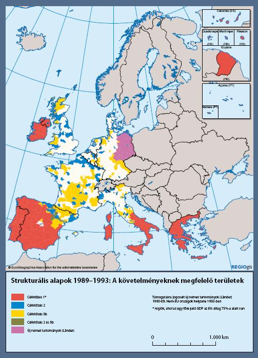 Európai Unió - térségtípusok a regionális