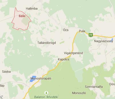 Település adatok Önkormányzat neve, címe: Pozíció Szőc Község Önkormányzata 8452 Szőc, Kossuth u. 41. Forrás: maps.google.