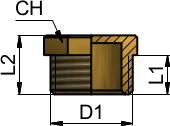 TH vakdugó külső hatlapfejjel - hengeres menettel TH--B TH--B TH-3-B 0 TH--B TH- kontraanya