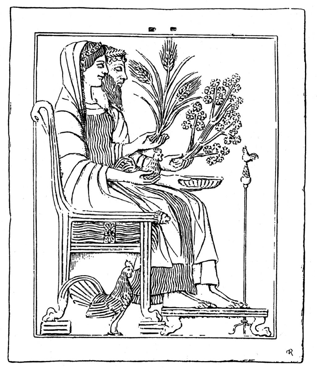 A dél-itáliai görögök túlvilágjárásai 4. kép. Lokroi pinax. Reggio Calabria, Museo Archeologico Nazionale, ltsz. 21016 (Prückner 1961, Abb.