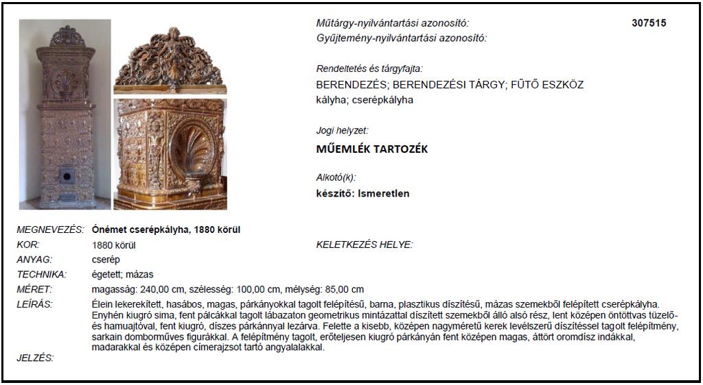 A 2011 áprilisában budapesti magántulajdonból ellopott 30 db festmény közé tartozó Forster Jakab (Gyönk, 1946 ): Kőszeg [műtárgy-nyilvántartási azonosító: 300503] című festményt a lopást követően a