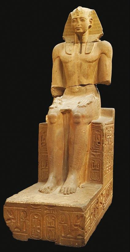 6. ÚJBIRODALOM (Kr. e. 1550 1069) 119 117. kép. Újrafelhasználás : II. Ramszesz által a maga számára átfaragtatott, eredetileg egy középbirodalmi királyt ábrázoló szobor. Újbirodalom, XIX.