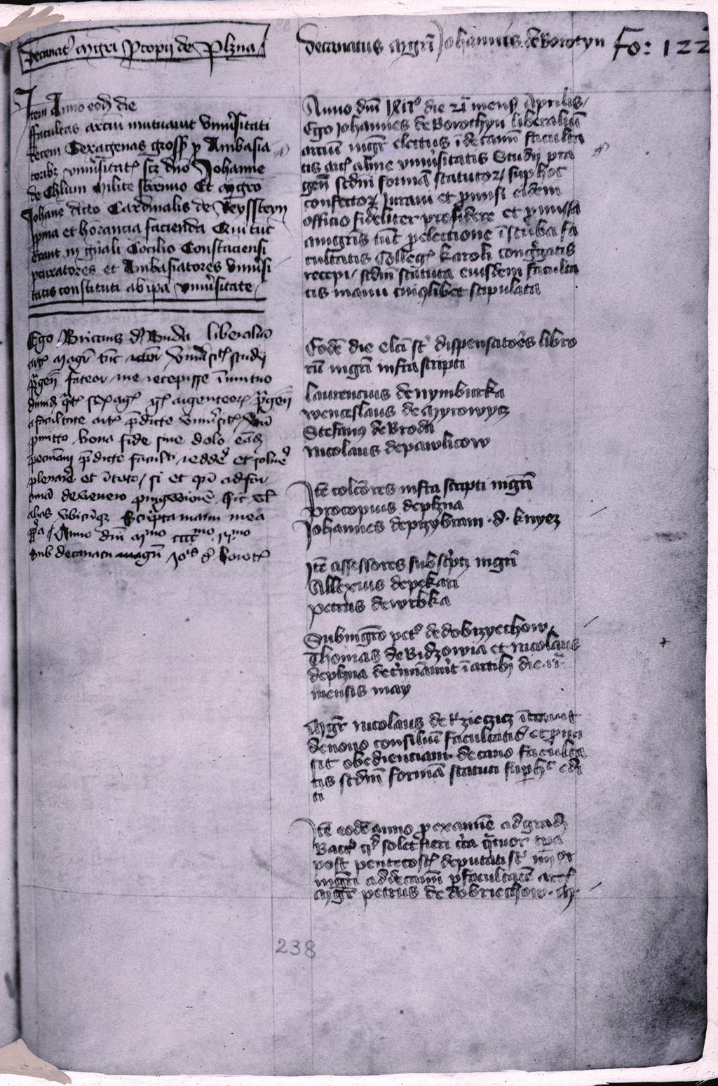 3. Az 1409. évi vizsgázók névsora a Liber Decanorumban 3.
