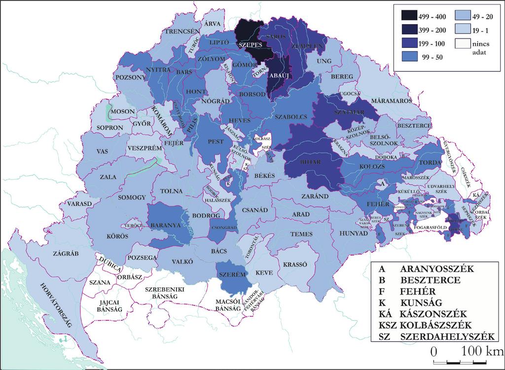 14. A Krakkói Egyetem magyarországi hallgatói származási helyének megyénkénti eloszlása (fő) 14.