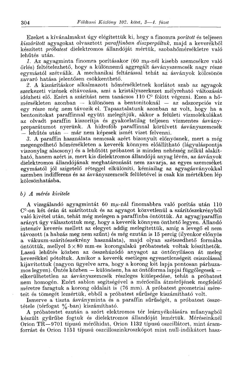 304 Földtani Közlöny 102. kötet, 3 4.