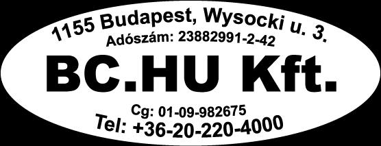 Általános szerződési feltételek Érvényes: 2014. 05. 01-től 1. A Szolgáltató adatai Cégnév: BC.HU Informatikai Kft.