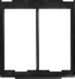1/2 Blanc Cover Module FPM1-0XW series, 47x23x5mm Use with MFR-X2 W - White 50PCS/CTN 0.000036m³/12g/pcs. MCOV-X2 Az MFR-X2 adapterrel együtt alkalmazható W - White 50 db/doboz 0.
