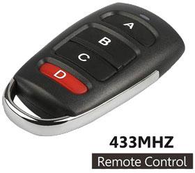 . etc Encoding type: fixed code T-QY-2 Univerzális 2 gombos távkapcsoló Kültéri kialakítású Működési frekvencia: 433.92 MHz ± 0.2 MHz, Moduláció: ASK Kapcsolási távolság: max.