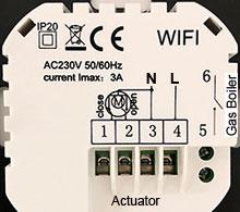 4 GHz, WEP, WPA/WPA2 Távvezérlés mobil applikáción keresztül: Tuya Amazon Alexa és Google Assistant kompatibilitás, IFTT Tápellátás: 230 V AC Süllyesztett kialakítás Méret: 86 x 86 x 38 mm