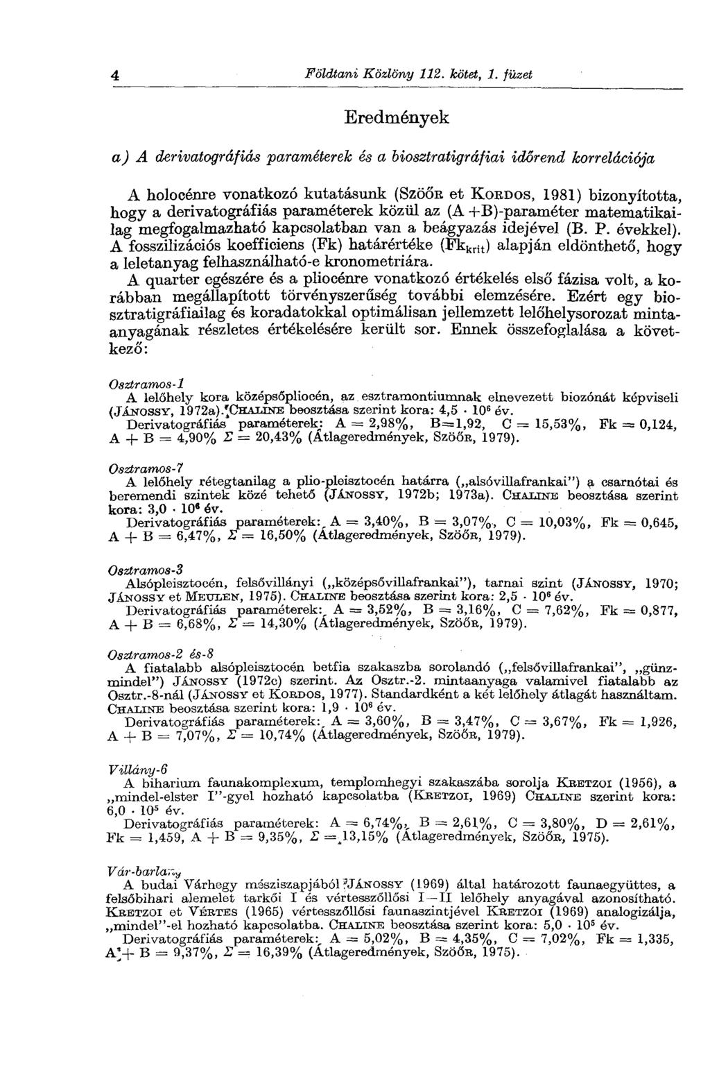 4 Földtani Közlöny 112. kötet, 1.