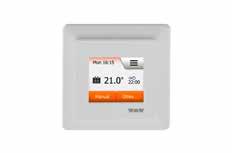 Padló és falfűtés Schlüter -DITRA-HEAT-E-R3 Schlüter -DITRA-HEAT-E-R3 3,5 collos (8,9 cm) érintőképernyős hőmérséklet-szabályozó a padló- és falburkolatok Schlüter -DITRA-HEAT- E-vel történő