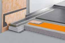 Vízszigetelés / Vízelvezetés Schlüter -KERDI-LINE-V 50 G2 A Schlüter -KERDI-LINE-V 50 G2 komplett szett a padlósíkba illeszkedő tusolók vonali vízelvezetésére szolgál függőleges lefolyással.