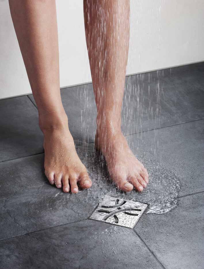 Vízelvezetés Pontosan, ahogy kell! Vízelvezetés a Schlüter -KERDI-DRAIN-nel Padlóösszefolyó rendszer a központi pontszerű vízelvezetésekhez.