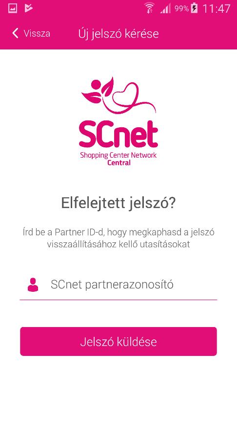 Az email címünkre fog érkezni egy levél a további teendőkről 7 Főképernyő / Profil menü Belépés után az alkalmazás a profil menüvel nyílik meg, ahol a felhasználói adatok jelennek meg.