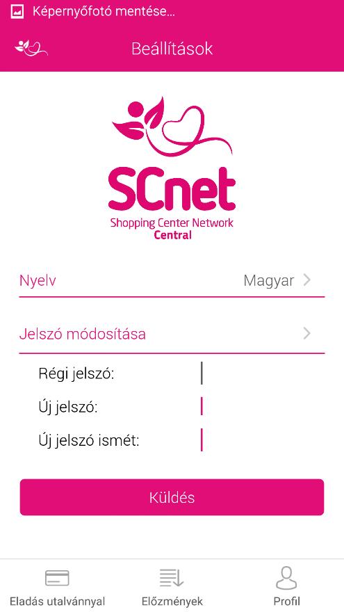 Új jelszó ismét mezőbe újból be kell írni a választott jelszót, hogy kivédhessük annak elgépelését. 4. Az új jelszót a Küldés gombbal menthetjük el.