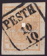 / Typography, handmade paper, type I, orange color, with Szegedin cancellation, double-side print. Kikiáltási ár: 10.000 Ft 1850.