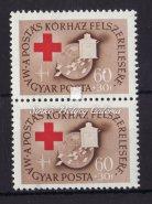 000 Ft 1957. Postáskórház - L, fehér folt az értékszám 0-jában 1040. tétel 1956. Bélyegnap 29.