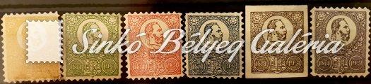 / Half-century old Hungarian stamp's commemoration, commemorative sheet, thick yellow paper, brown color.
